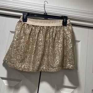 Aerie Gold Sequin Skirt